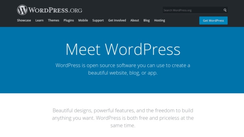The WordPress.org website.